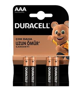 Duracell Alkalin İnce Kalem Pil (AAA) 4 LÜ Kartela