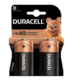 Duracell Alkalin Büyük Boy Pil (D) 2 Lİ Kartela