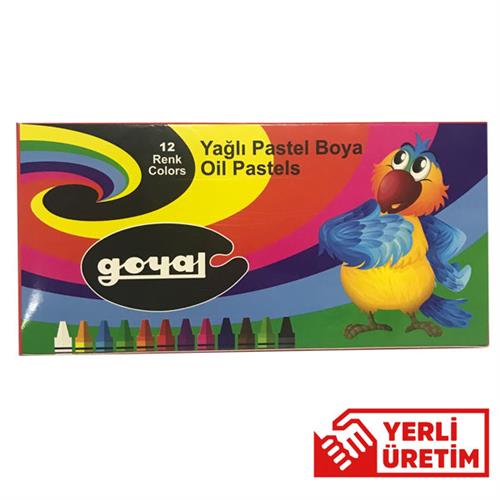 Goyal Pastel Boya Karton 12 Renk Yuvarlak PTL-102 Okula Dönüş Kampanyası Boya Gereçleri