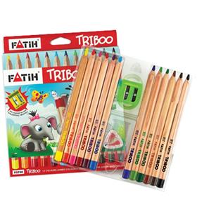 Fatih Kuru Boya Natural Üçgen Jumbo Triboo Tam Boy 12 Renk 33426