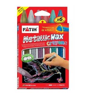 Fatih Mum Pastel Boya Wax Crayons Metalıc Kısa 6 Renk 50180