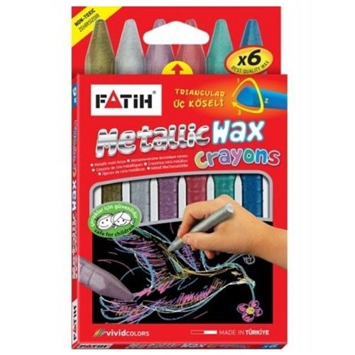 Fatih Mum Pastel Boya Wax Crayons Metalıc Kısa 6 Renk 50180 Okula Dönüş Kampanyası Boya Gereçleri