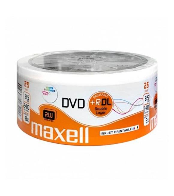 Maxell DVD+R 8.5GB DL 240Min 8X 25Li Printable