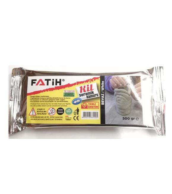 Fatih Seramik Hamuru Doğal Kil 500 GR Beyaz 36420
