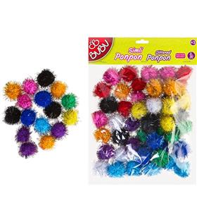 Bu-Bu Pon Pon Simli 3 CM 50 Lİ Karma BUBU00113