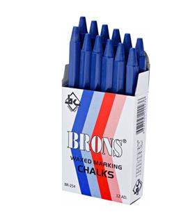 Brons Tebeşir Yuvarlak Yağlı Mavi 12 Lİ BR-254