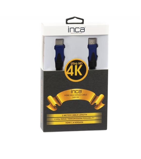 Inca IHH-04 HDMI To HDMI 2.mt 1.4 3D Altın Uçlu Bilisterli (2160P ve 1080P FULL HD) yüzde 100 Bakır