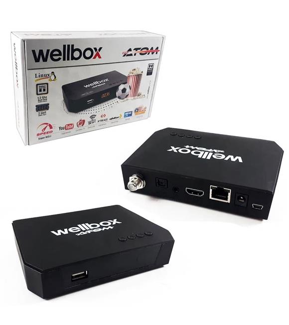 WELLBOX IP ATOM MİNİ HD UYDU ALICISI LINUX TABANLI DAHİLİ Wİ-Fİ