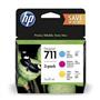 HP 711 Multipack Cyan-Magenta-Yellow 29ML 3lü Plotter Kartuş Seti P2V32A