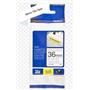 Brother Tze-S261 36 mm Beyaz Üzeri Siyah GüçlüYapışkanlı Laminasyonlu Etiket