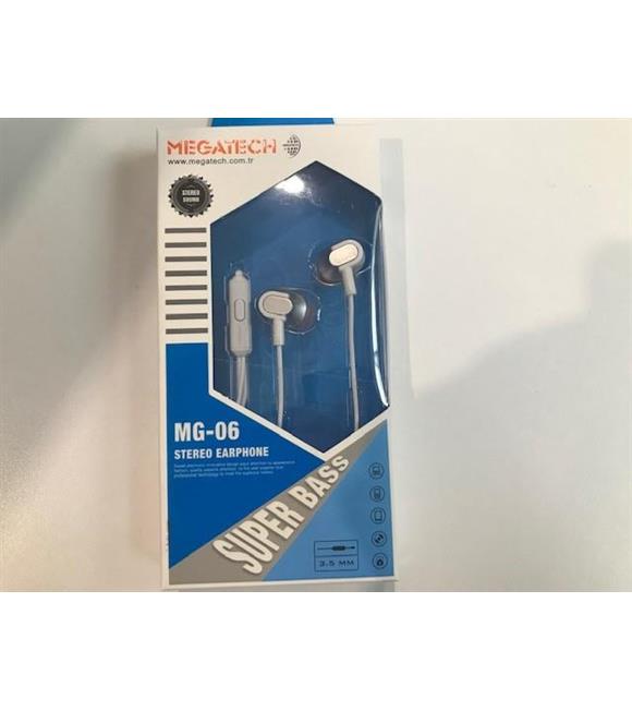 Megatech MG-06 Beyazı Mikrofonlu Kulaklık