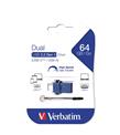Verbatim 64GB USB 3.2 Dual Drive USB-C - USB-A Çift Taraflı Flash Bellek_1)