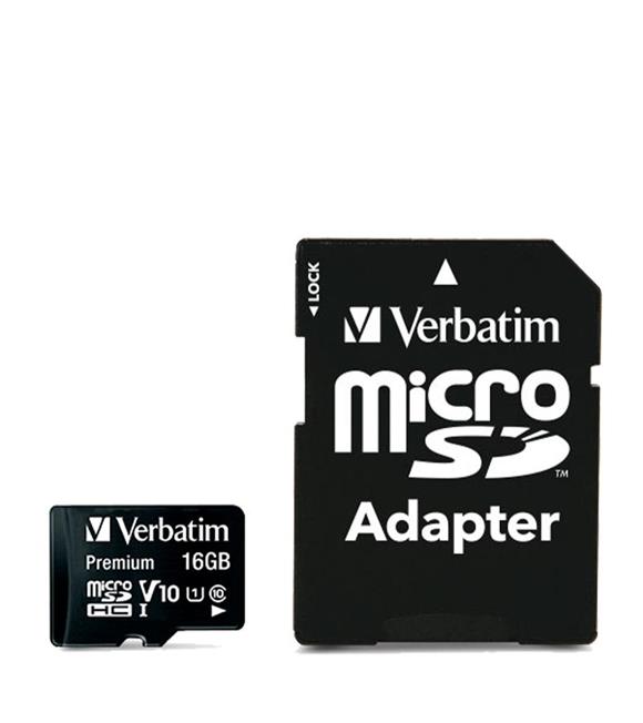 Verbatim 16GB 80MB-S MicroSD Class 10 (Adaptörlü) Hafıza Kartı