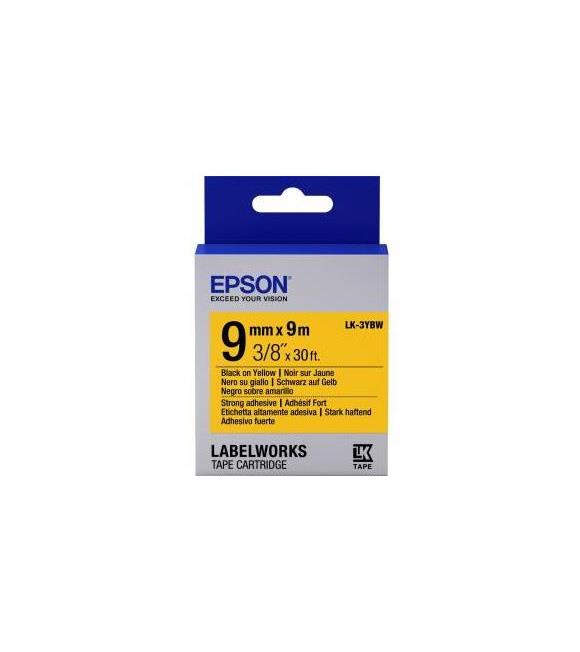 Epson LK-3YBW Strong Sarı Üzeri Siyah 9MM 9Metre Etiket