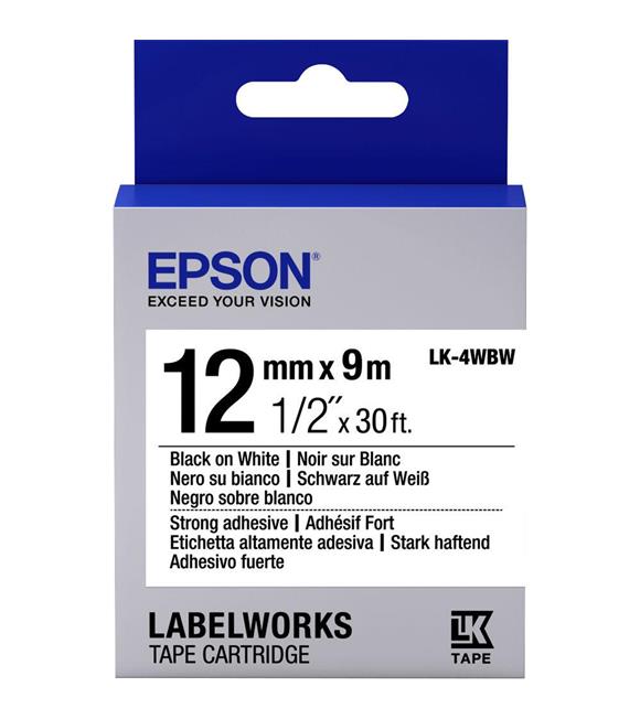 Epson LK-4YBVN  Siyah Üzeri Sarı 12MM 7Metre Etiket