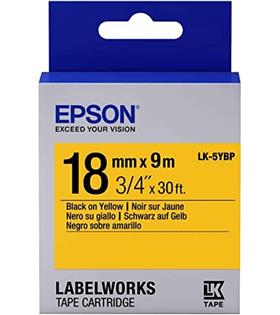 Epson LK-5YBP Pastel Sarı Üzeri Siyah 18mm 9metre