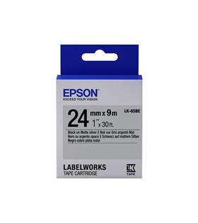 Epson LK-6SBE Gümüş Üzeri Siyah 24mm 9Metre Etiket