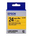 Epson LK-6YBP Pastel Sarı Üzeri Siyah 24mm 9Metre Etiket