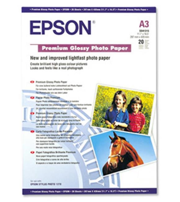 Epson A3 255Gram 20'li Premium Glossy Fotoğraf Kağıdı S041315