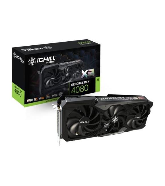 Inno3D RTX4080 ICHILL x3 16GB 256Bit GDDR6X 3x DP 1.4a, HDMI 2.1 C40803-166XX-187049H Ekran Kartı