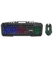 Everest KMX-99 Siyah Usb Gökkuşağı Zemin Aydınlatmalı Q Oyuncu Klavye + Mouse Set