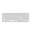 Everest KB-80W Beyaz-Gümüş 2.4Ghz Ultra İnce Q Mac-Win-Android-Ios Uyumlu Kablosuz Klavye