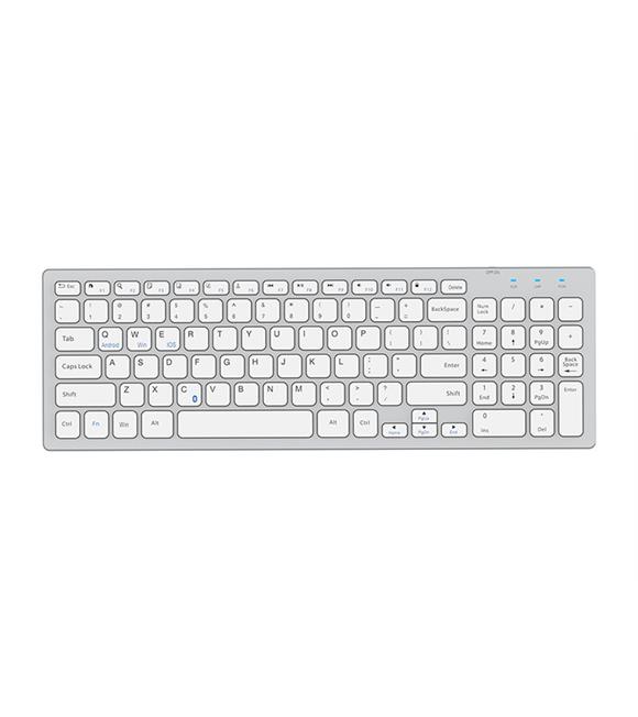Everest KB-80W Beyaz-Gümüş 2.4Ghz Ultra İnce Q Mac-Win-Android-Ios Uyumlu Kablosuz Klavye