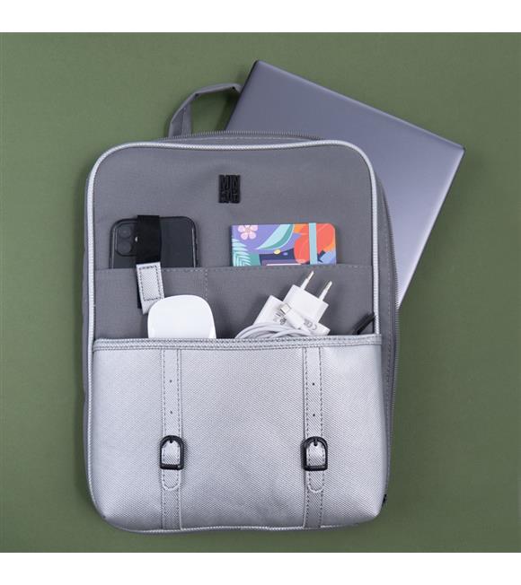 Minbag Aspen 531-04 Lüx A4 Laptop Ve Tablet Sırt Çantası Gri