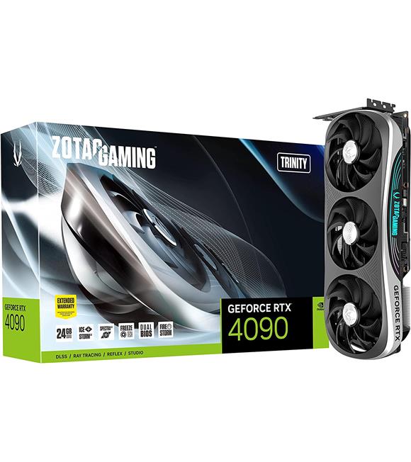 Zotac Vga Nvidia 24Gb Gddr6X Rtx4090 Trinity Zt-D40900D-10P 384Bıt-3Xdp-Hdmı-3 Fan Ekran Kartı