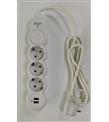 Fly 3393-01 3lü 2mt 2.1A Anahtarlı 2Usb Şarj Çıkışlı Akım Korumalı 2500w_1)