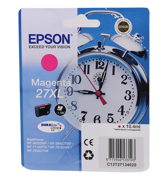 Epson 27XL Magenta Kırmızı Mürekkep Kartuş T27134012