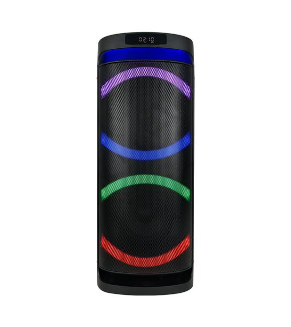 Mikado MD-260KP Rms 35W+35W 12V5.5AH RGB Işıklı USB-TF-FM-BT-TWS Kablosuz Mikrofonlu Anfi