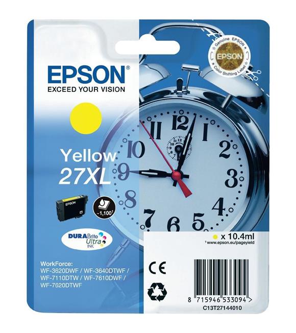 Epson 27XL Yellow Sarı Mürekkep Kartuş T27144012