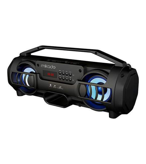 Mikado MD-BT38 Freestyle Siyah Işıklı BT-TF-USB-AUX-TWS Kablosuz MP3 Oynatıcı Hopar