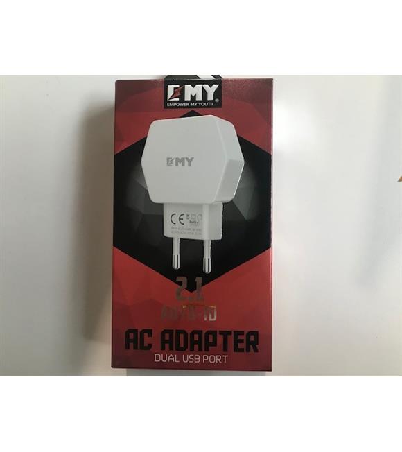 Emy My-261 2.1Mah 2Usb Ev Şarj Kafa