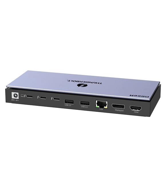 Qgeem QG-T4802 Thunderbolt 16in1 Type-C Eth 1000Mbps-HDMI 8K 30Hz- TF-SD-USB 3.0 5Gbps- Çoklayıcı