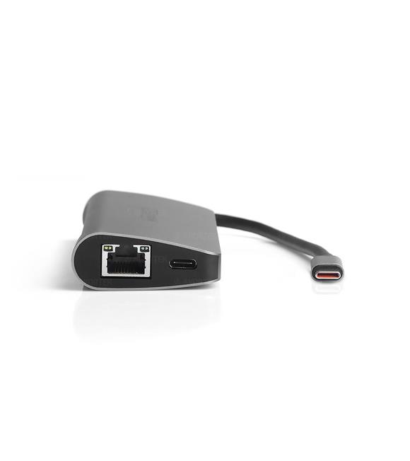 Qgeem QG-UH10 USB 3.0 TypeC 10in1 2xHDMI-VGA-TF SD Kart Okuyucu-USB 3.0-USB 2.0-PD+SD-Ethe HUB