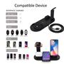 Qgeem WC03B 0W 4in1 Universal Kablosuz QC3.0 Şarj Apple & And Uyumlu 2xTelefon,iwatch,Earpods Siyah