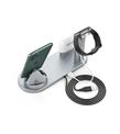 Qgeem QG-WC03SG 10W 4in1 Univer Kablosuz QC3.0 Apple&And Uyumlu 2xTelefon,iwatch,Earpods Uzay Gri