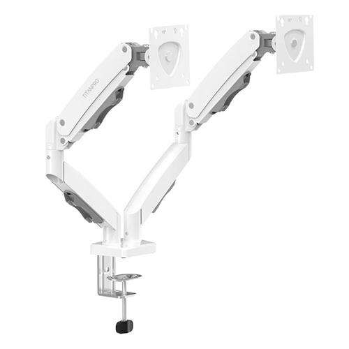 TITANPRO FL02-W 17-32" (FMK-8715) Çift Kollu Amortisörlü Monitör Standı (Beyaz) Kategorilere Göre İndirimler Ve Fırsat Ürünleri