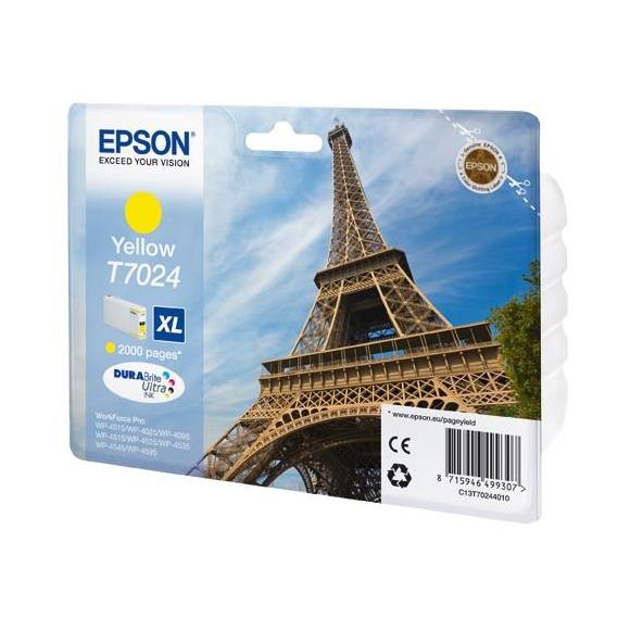 Epson T7024 Yellow Sarı 2.000 Sayfa Mürekkep Kartuş T70244010