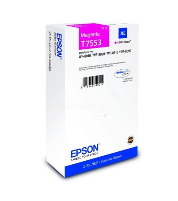 Epson T7553 Magenta Kırmızı Mürekkep Kartuş T755340