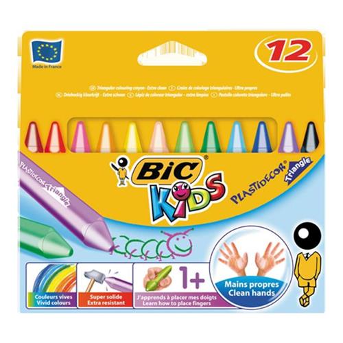 Bic Pastel Boya Plastidecor Karton Kutu Üçgen 12 Lİ 829773 Okula Dönüş Kampanyası Boya Gereçleri