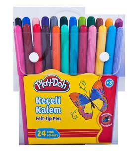 Play-Doh Keçeli Kalem Pvc 2 MM 24 Renk PLAY-KE006