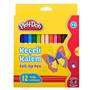 Play-Doh Keçeli Kalem Karton Kutu 5 MM 12 Renk PLAY-KE007