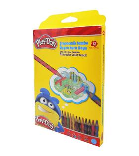 Play-Doh Kuru Boya Jumbo Oluklu 12 Renk PLAY-KU027