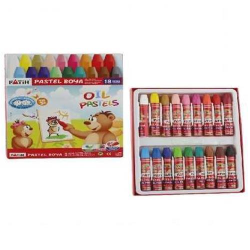 Fatih Pastel Boya Karton Kutu 18 Renk 50330 Okula Dönüş Kampanyası Boya Gereçleri