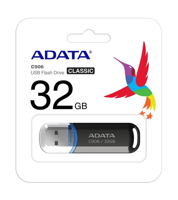 Adata C906-32GB 32GB USB2.0 Classic Black Flash Bellek