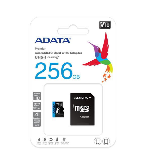 Adata 256GB Premier microSDXC Card with Adapter UHS-I Class10 V10 Hafıza Kartı_1