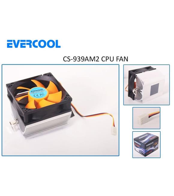 Evercool CS939AM2 3pin Kırmızı Cpu Fanı
